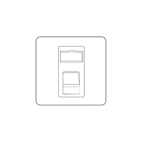 Elite Stepped Plate Range Satin Brass | 1 Gang RJ11