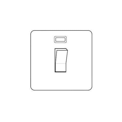 Elite Stepped Plate Range Polished Chrome | 20A Double Pole Switch with Neon