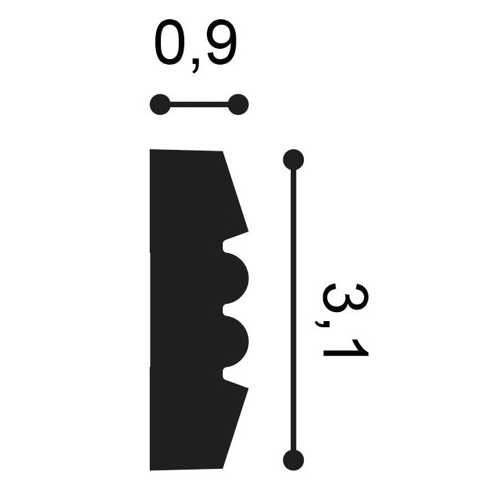 Orac Decor, P5021F Flexible Wall Moulding, Wall Moulding, Flexible Wall Moulding, Wall Moulding