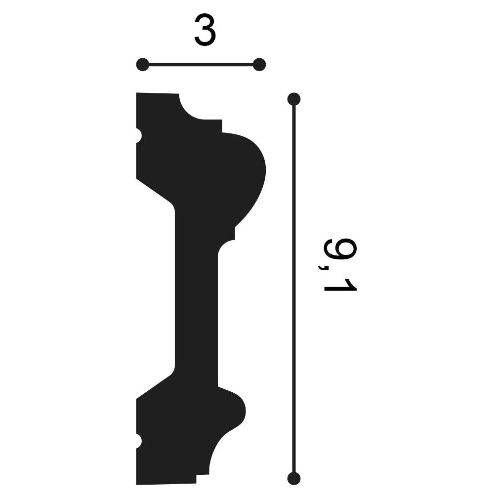 Orac Decor, P9010F Flexible Wall Moulding, Wall Moulding, Flexible Wall Moulding, Wall Moulding