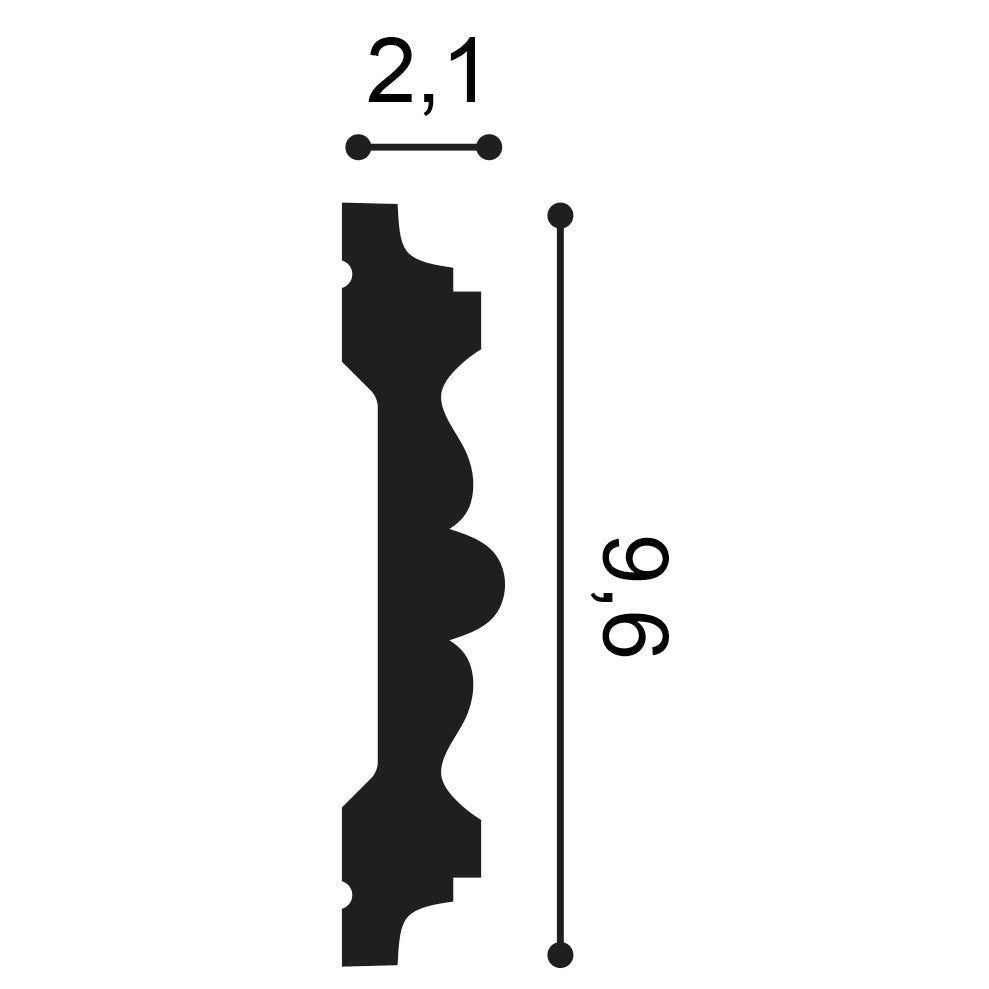 Orac Decor, P9020 Wall Moulding, Wall Moulding, Wall Moulding