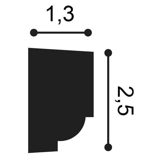 Orac Decor, P9050F Flexible Wall Moulding, Wall Moulding, Flexible Wall Moulding, Wall Moulding
