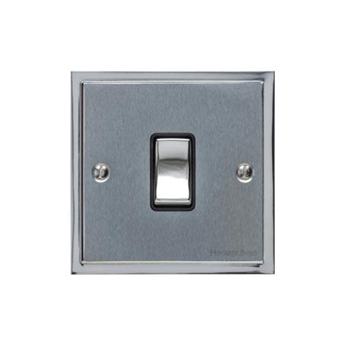 Elite Stepped Plate Range Polished Chrome | 1 Gang Intermediate Rocker Switch