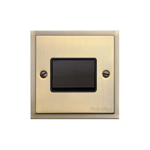 Elite Stepped Plate Range Antique Brass | 6A Triple Pole Fan Isolator Switch