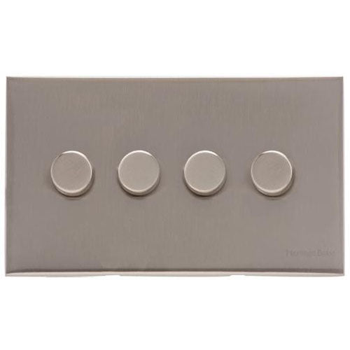 Winchester Range-Satin Nickel-4 Gang LED Dimmer (Compatible with LED Lamps)