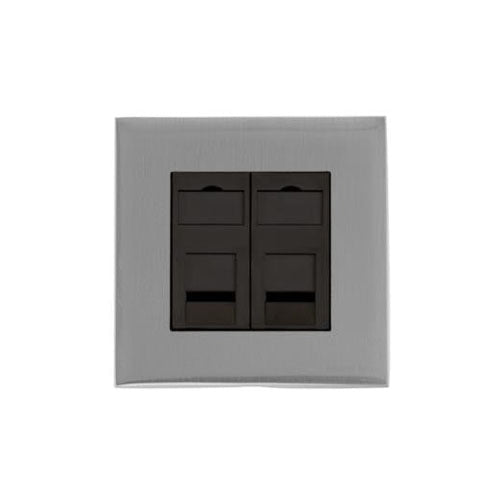 Winchester Range-Satin Chrome Silk-2 Gang CAT6
