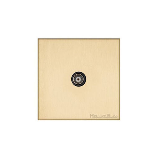 Winchester Range-Satin Brass-1 Gang Non-Isolated TV Coaxial Socket