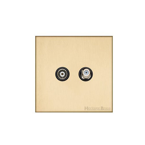 Winchester Range-Satin Brass-TV/Satellite Socket
