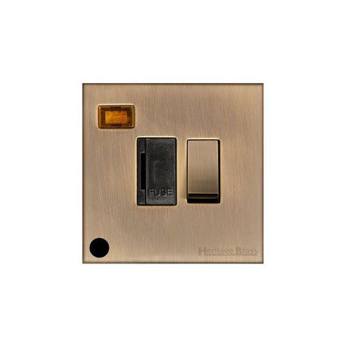 Winchester Range-Antique Brass-Switched Spur with Neon + Cord (13 Amp)