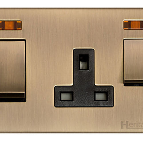 Winchester Range-Antique Brass-45A Cooker Unit + 13A Socket