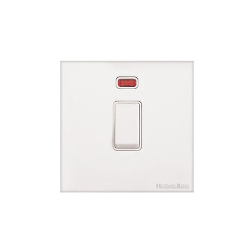 Windsor Range-Matt White-20A DP SWITCH with Neon