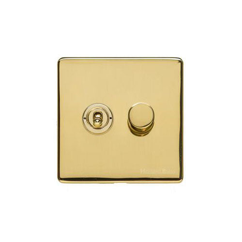 Vintage Range-Polished Brass-2G 1xToggle 1xTED