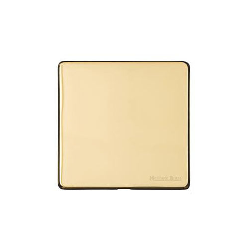 Vintage Range-Unlacquered Polished Brass -Single Blank Plate