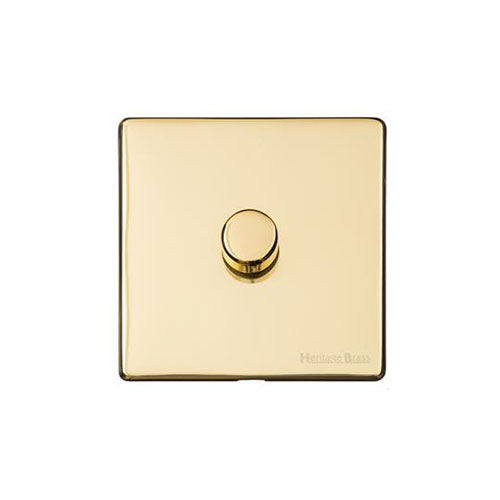Vintage Range-Unlacquered Polished Brass -1 Gang LED Dimmer (Compatible with LED Lamps)