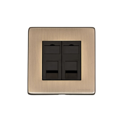 Vintage Range Antique Brass | 2 Gang Master Line Socket