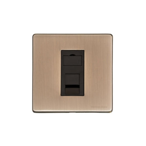 Vintage Range Antique Brass | 1 Gang CAT6