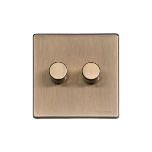 Vintage Range-Antique Brass-2G Multi Location Primary Dimmer