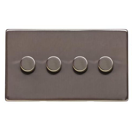 Studio Range-Polished Bronze -4 Gang LED Dimmer (Compatible with LED Lamps)