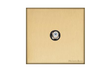 Windsor Range Matt Brass-1 Gang Satellite Socket