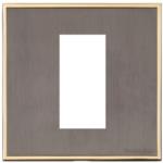 Executive Range-Satin Black Nickel & Brass-1 Module Euro Plate
