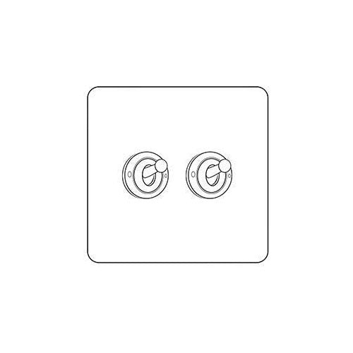 Studio Range-Antique Pewter-2 Gang Dolly Switch