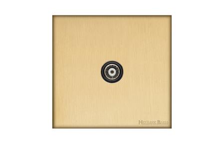 Windsor Range Matt Brass-1 Gang Isolated TV Coaxial Socket