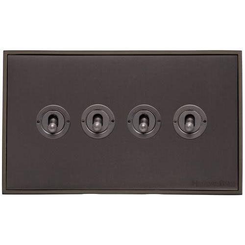 Executive Range-Matt Bronze-4 Gang Dolly Switch