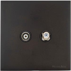 Windsor Range Dark Antique Bronze-TV/Satellite Socket