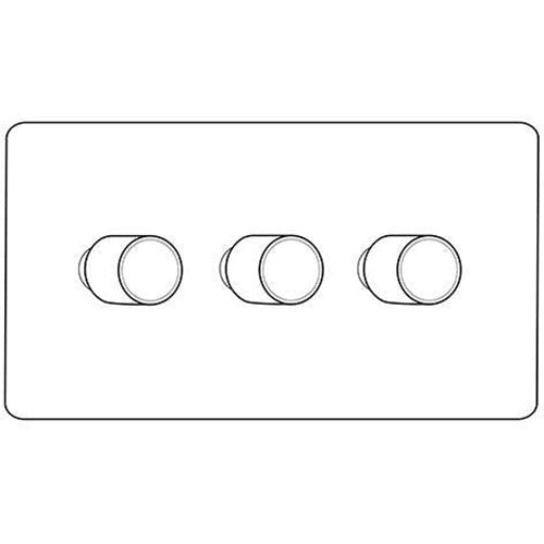Studio Range-Antique Pewter-3 Gang Dimmer (250 watts)