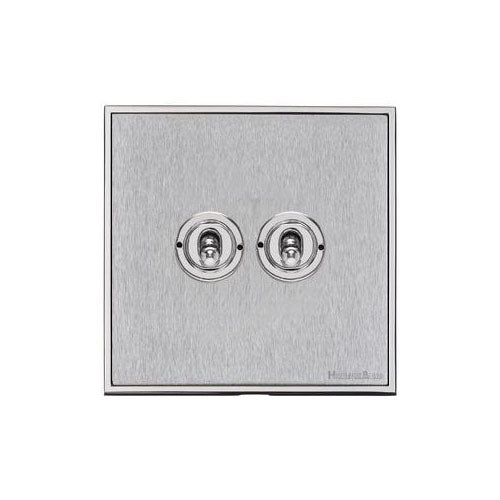 Executive Range-Satin Chrome-2 Gang Dolly Switch