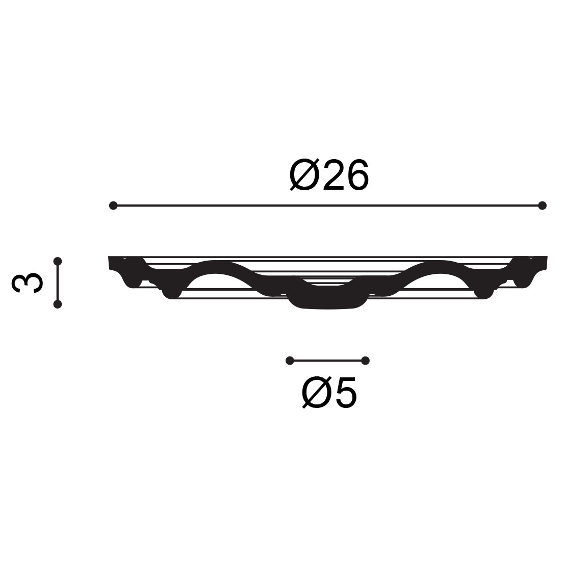 R07 Orac Ceiling Rose