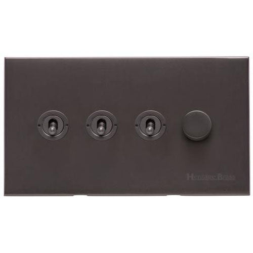 Winchester Range-Matt Bronze-4G 3xToggle 1xTED