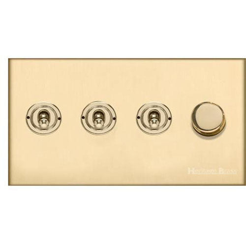 Winchester Range-Satin Brass-4G 3xToggle 1xTED
