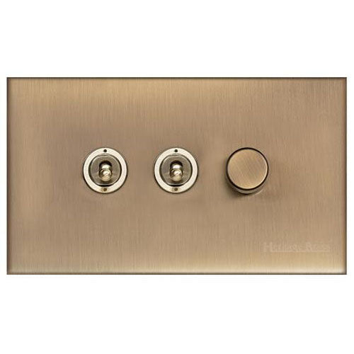 Winchester Range-Antique Brass-3G 2xToggle 1xTED