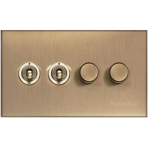 Winchester Range-Antique Brass-4G 2xToggle 2xTED