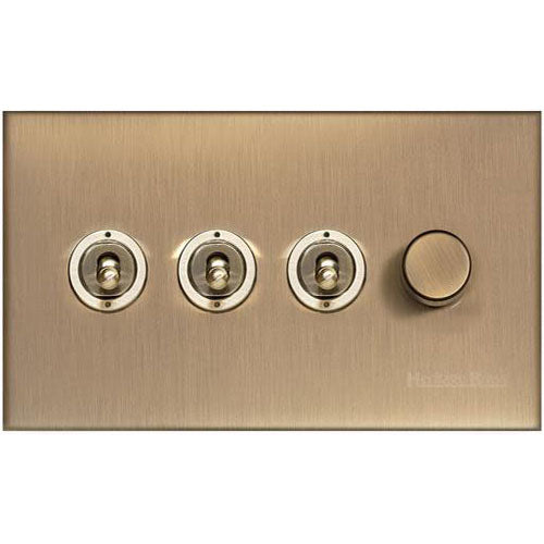 Winchester Range-Antique Brass-4G 3xToggle 1xTED