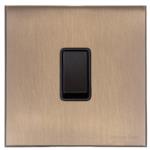 Windsor Range Matt Antique Brass | 1 Gang Intermediate Rocker Switch