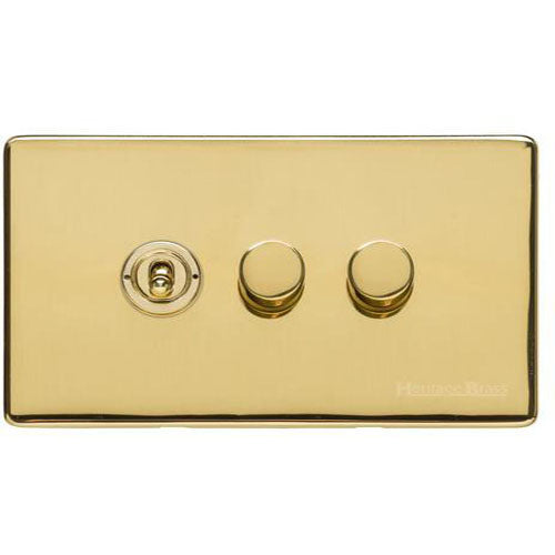 Vintage Range-Polished Brass-3G 1xToggle 2xTED