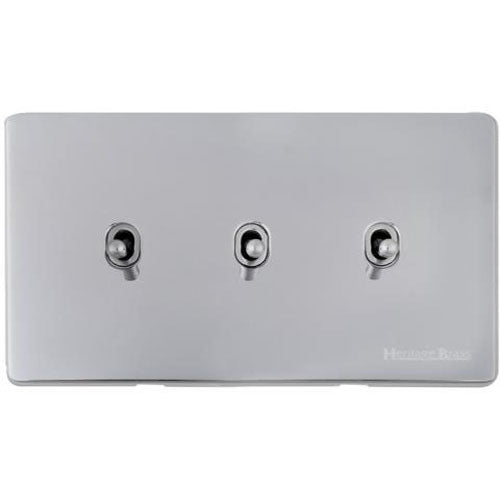 Vintage Range-Polished Chrome-3 Gang Stockholm Toggle