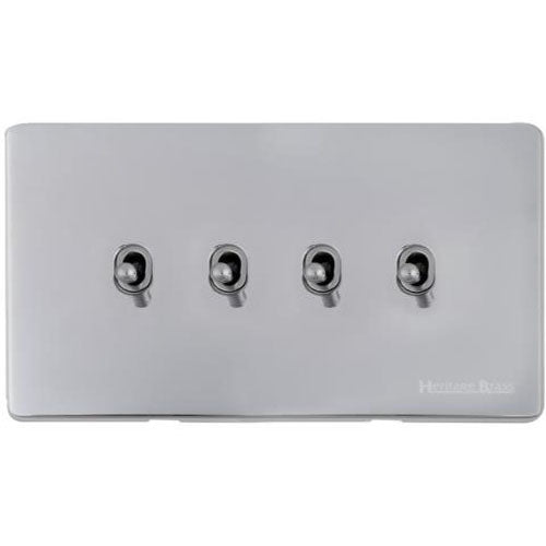 Vintage Range-Polished Chrome-4 Gang Stockholm Toggle