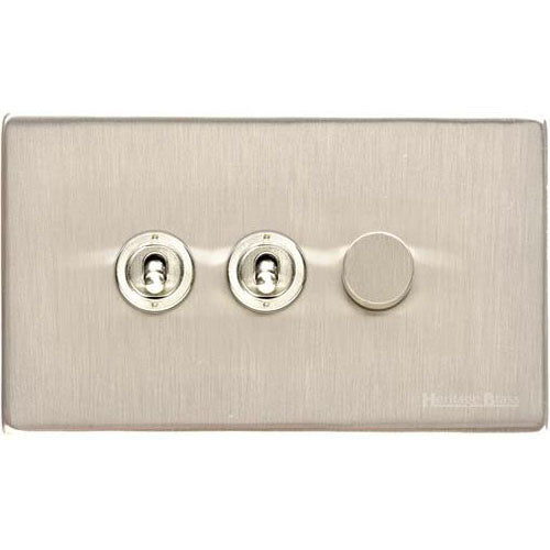Vintage Range-Satin Nickel-3G 2xToggle 1xTED