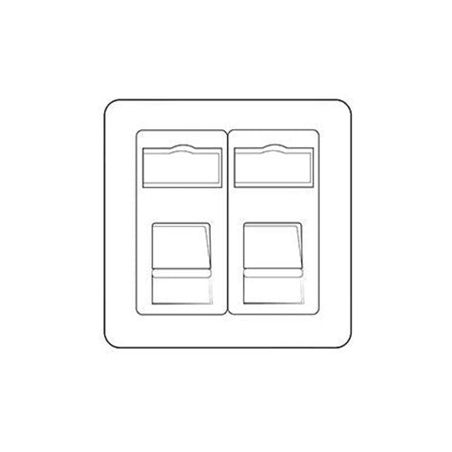 Elite Stepped Plate Range-Satin Nickel Dual Finish -2 Gang CAT6