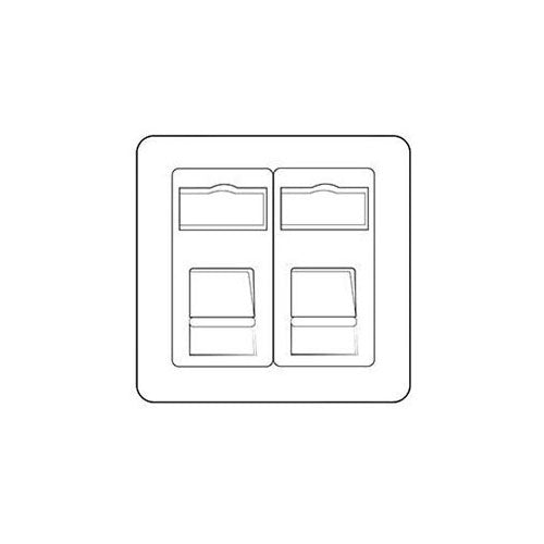 Elite Stepped Plate Range Satin Brass | 2 Gang Master Line Socket