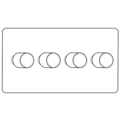 Vintage Range-Satin Copper-4 Gang LED Dimmer (Compatible with LED Lamps)