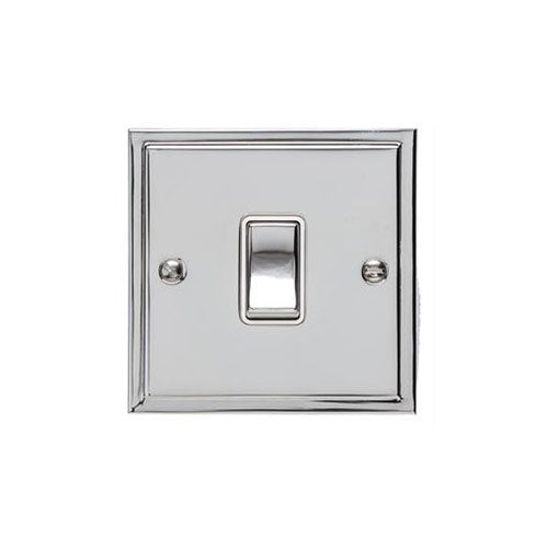 Elite Stepped Plate Range Polished Chrome | 1 Gang Rocker Switch