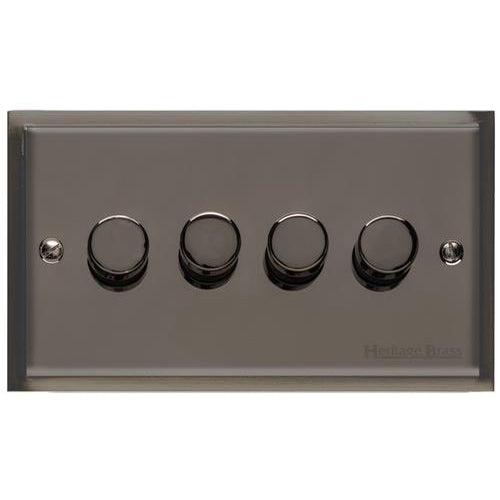 Elite Stepped Plate Range Polished Black Nickel | 4G Multi Location Primary Dimmer