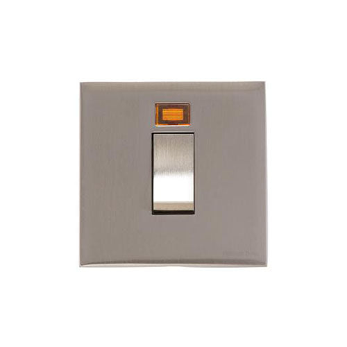 Winchester Range-Satin Nickel-45A DP Cooker Switch with Neon (single plate)