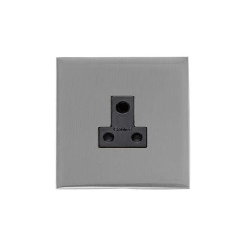 Winchester Range-Satin Chrome Silk-5 Amp 3 Round Pin Socket