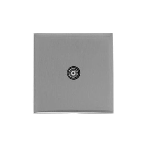 Winchester Range-Satin Chrome Silk-1 Gang Non-Isolated TV Coaxial Socket