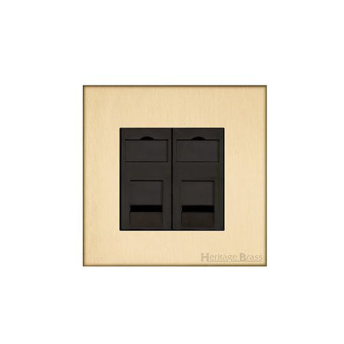 Winchester Range-Satin Brass-2 Gang RJ45